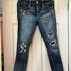 American Eagle Ripped Jegging Style Skinny Jeans